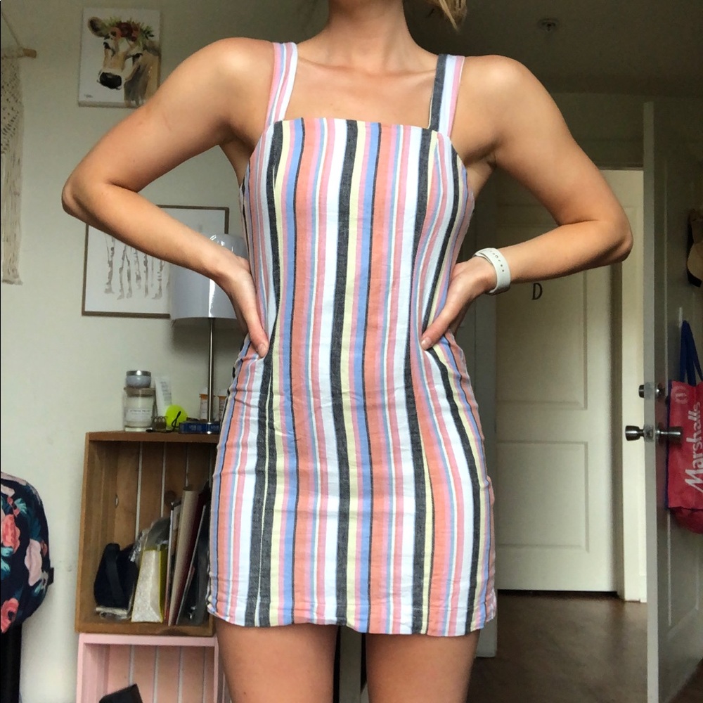 Striped mini dress
